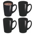 thumbnail image 1 of Juego De 4 Tazas De Opal Para Cafe Morning Moderna Negra, 1 of 5