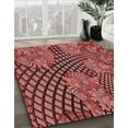 thumbnail image 2 of Ahgly Company Indoor Square Patterned Cranberry Red Area Rugs, 8' Square, 2 of 6