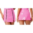 thumbnail image 5 of YiZYiF Womens Latex High Waist Mini Skirt Pu Leather Wet Look Bodycon Skirts for Rave Party Clubwear Pink XXL, 5 of 6