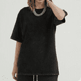 thumbnail image 2 of Men's Washed T Shirt Summer vintage Casual T-shirt  Loose TShirts Women Black Acid Wash Y2k Short Sleeve Hip Hop Streetwear Tees, 2 of 9