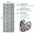 thumbnail image 2 of Blue and Pink Diamond Shaped Boho Pattern Hot Yoga Mat Towel Non Slip for Hot Yoga - Quick-Drying Yoga Mat Cover with 4 Corner Pockets with Travel Bag - Hot Yoga Towel Non Slip 74"x26", 2 of 6
