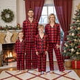thumbnail image 2 of Nibbcoa Christmas Family Pajamas Matching Set, Long Sleeve Shirt with Pants Plaid Sleepwear Loungew, 2 of 6