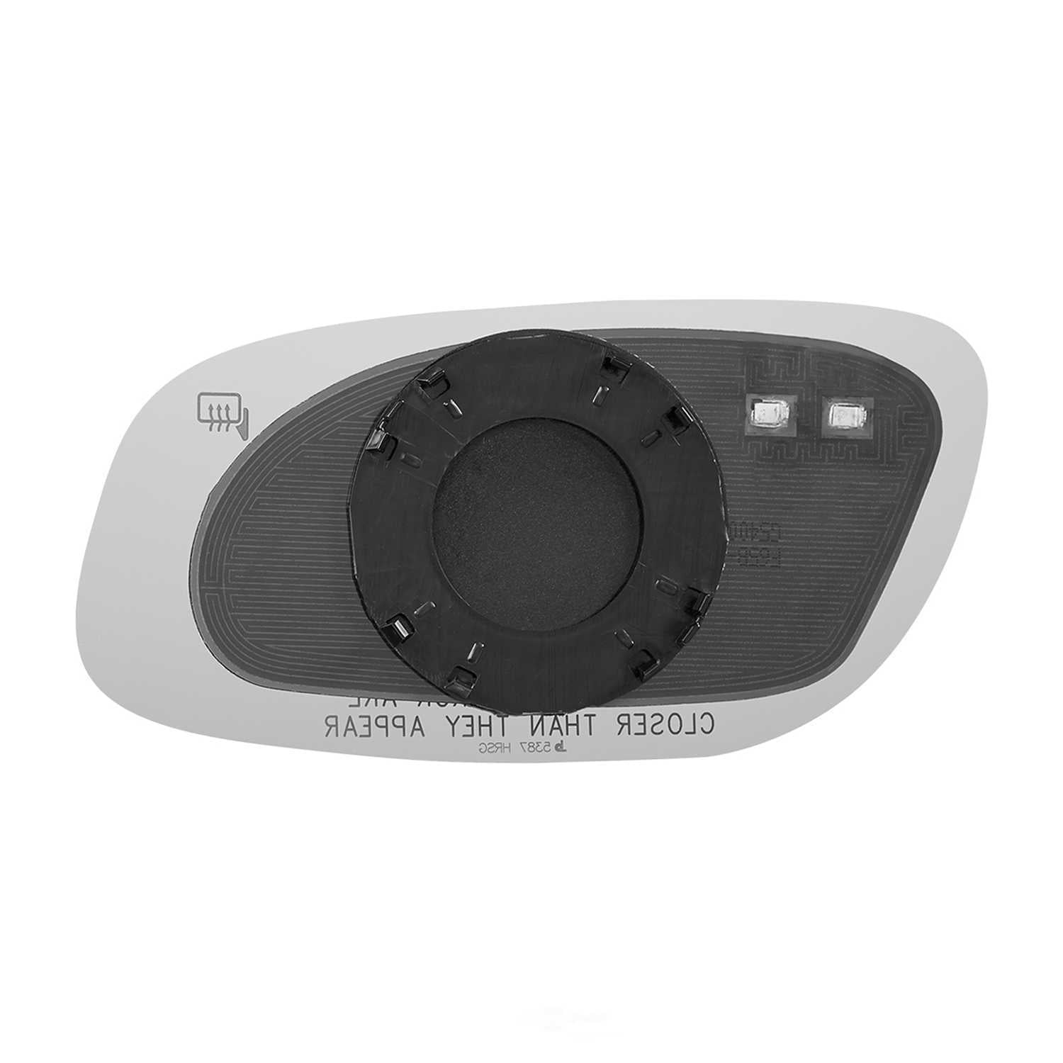 Burco Side View Mirror Replacement Glass with Motor Mount Plate - Clear Glass - 5387HRSG