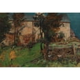 thumbnail image 2 of Eugen Bracht 18x14 Black Ornate Wood Framed Double Matted Museum Art Print Titled - ‘The Old Court (N. N. N. Windisch-Eschenbach)’, 2 of 5