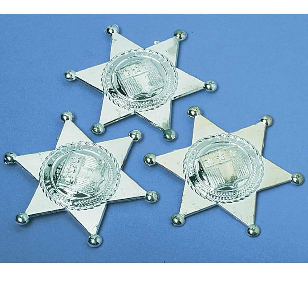 Plastic Sheriff Badges Package Of 12