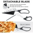 thumbnail image 3 of NiHome Pizza Scissors Cutter with Built-In Serving Spatula, 2-In-1 Multi-Use Detachable Sharp Stainless-Steel Blades Pizza Slicer Easy Cutting One-Handed Operation Ergonomic Soft Grip Kitchen Gadget, 3 of 8