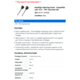 thumbnail image 2 of Headlight Adjusting Screw - Compatible with 1979 - 1991 Chevy G30 1980 1981 1982 1983 1984 1985 1986 1987 1988 1989 1990, 2 of 2