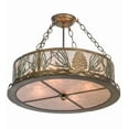 thumbnail image 6 of Meyda Tiffany 154878 Mountain Pine 4 Light 22" Wide Semi-Flush Drum Ceiling Fixture -, 6 of 7