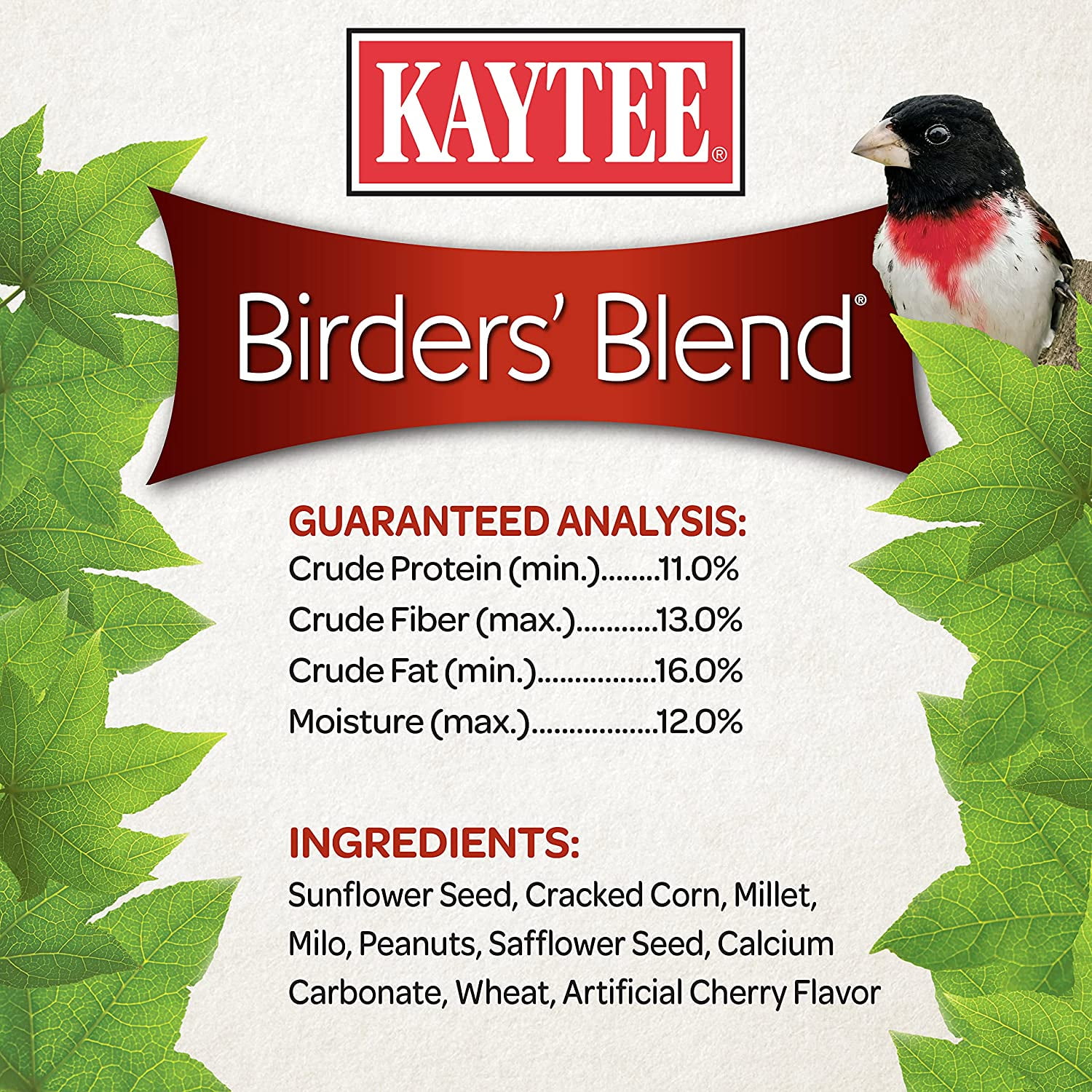 Kaytee Birders' Blend Mixed Bird Seed, 16 Pound Bag