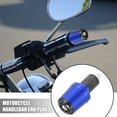 thumbnail image 2 of 1 Pair Motorcycle Handlebar End Plugs 7/8" 22mm Universal CNC Aluminum Alloy for Motorcycle Scooter Blue, 2 of 6