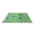 thumbnail image 2 of Ahgly Company Machine Washable Indoor Rectangle Abstract Turquoise Blue Modern Area Rugs, 3' x 5', 2 of 4