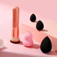 thumbnail image 2 of DUcare Flat Top Kabuki Brush with Reusable Makeup Sponges, Foundation Brush, Pink, 2 of 6