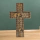 thumbnail image 1 of Cruz cristiana de madera BLESIY decoración religiosa escultura de Jesús para primeras comuniones 26cmx20cmx1.8cm, 1 of 8