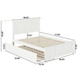 thumbnail image 7 of Madison Platform Bed with Matching Foot Board with Twin Size Urban Trundle Bed in Multiple Colors and Sizes, 7 of 7