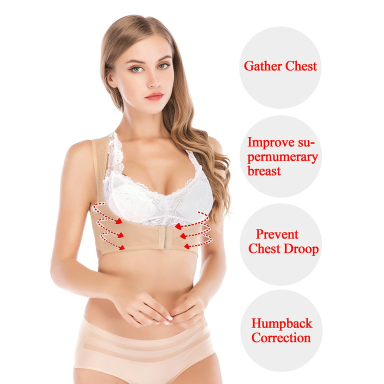 Adjustable Posture Corrector Women's Chest Brace Support-Size S-2XL, 2 Pack