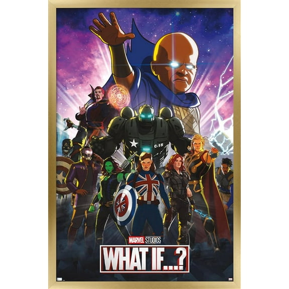 Marvel What If? - Group Wall Poster, 14.725" x 22.375", Framed