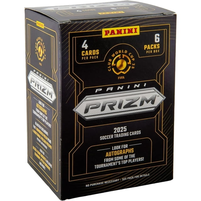 Panini 2025 Prizm Club World Cup Soccer Blaster Box – FIFA Trading Cards – Includes Blaster-Exclusive Prizms, Rookies & Inserts – Official Panini Retail Set