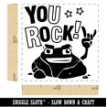 thumbnail image 2 of You Rock Self-Inking Rubber Stamp Ink Stamper - Black Ink - Small 1 Inch, 2 of 7