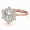 Pink, variant on Halo Engagement Ring Classic Style Floral Halo Shared Prong Setting 18K White Gold Plating 1.81 Carat