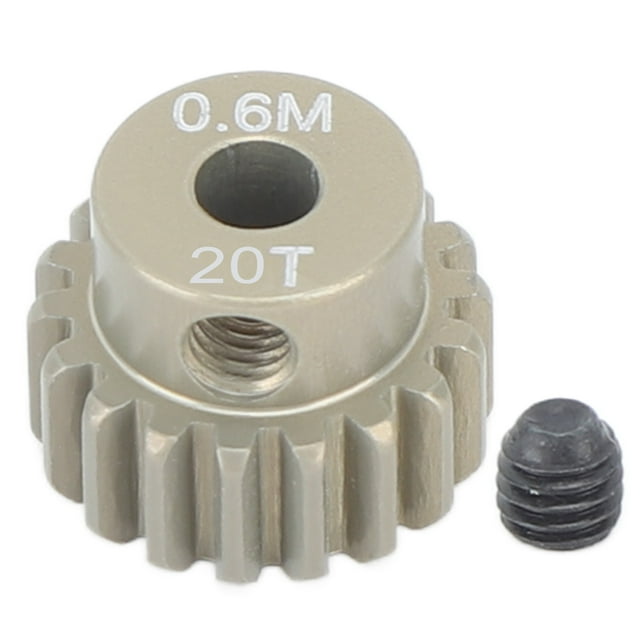 Engranaje de piñón M 0.6 para motor sin escobillas con eje de 3.175 mm para coche de orugas 1/8 1/10 universal 20T