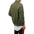 thumbnail image 5 of Ma Croix Mens Ruched Bomber Jacket Lightweight Waterproof Nylon Gathered Sleeve, 5 of 6