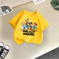 thumbnail image 3 of Camiseta de algodón de manga corta de verano de Mickey Minnie de Disney para niños, camisetas casuales de moda para niños y niñas, camisetas lindas de dibujos animados, ropa para niños, 3 of 5