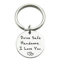 thumbnail image 1 of Musical Themed Keychain Stainless Steel Note Pendant Customizable Engraved Letters Portable Scratch Resistant for Fans, 1 of 5