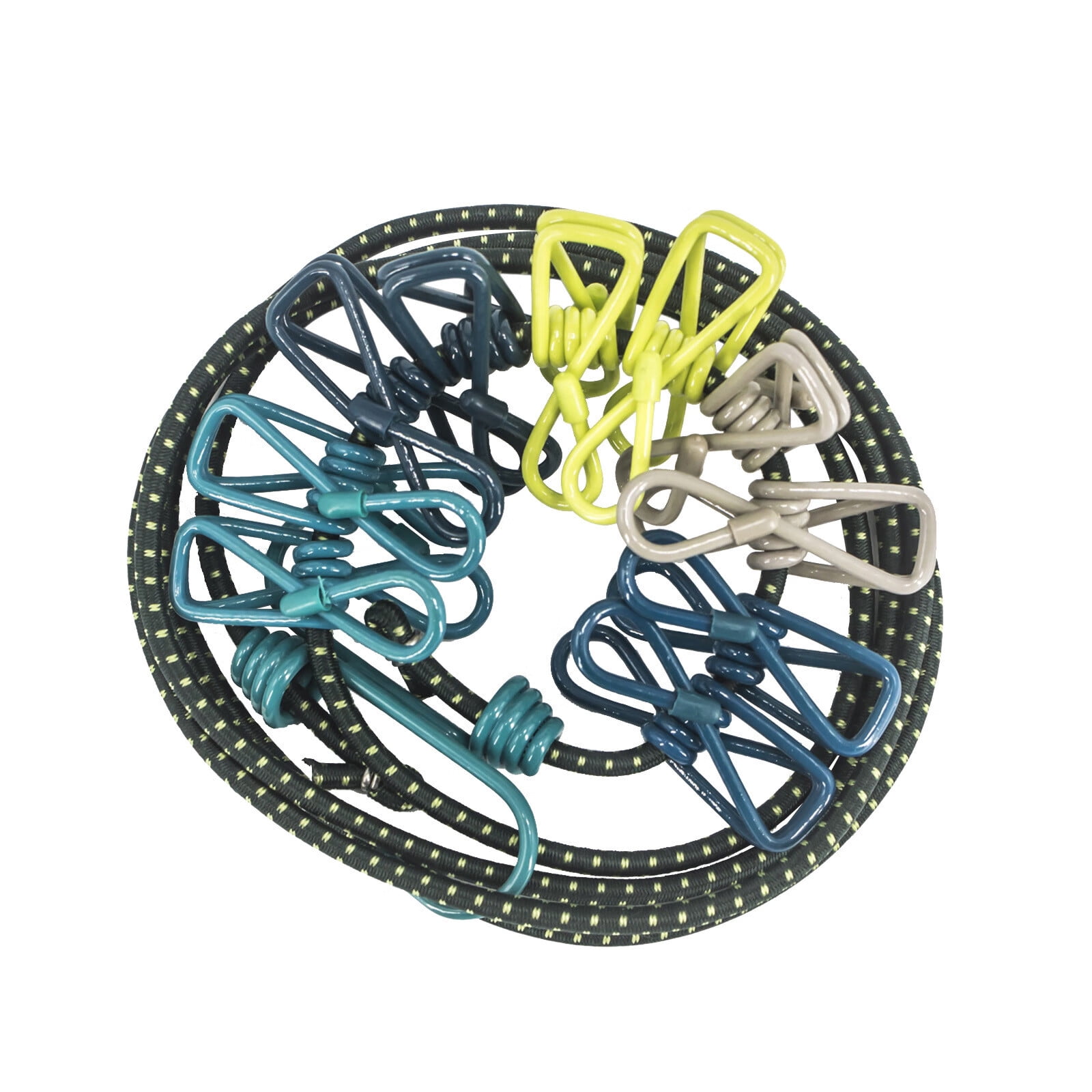 KAFEUPS Portable Clothesline with 12 Clothespins, Windproof Travel