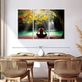 thumbnail image 3 of Elephant Stock Nature Zen Yoga Wall Art - Horizontal Multi Panel Canvas - Living Room Wall Decor - Wellness Multi Panel - Gray And Gold Decor - 57" x 36", 3 of 8