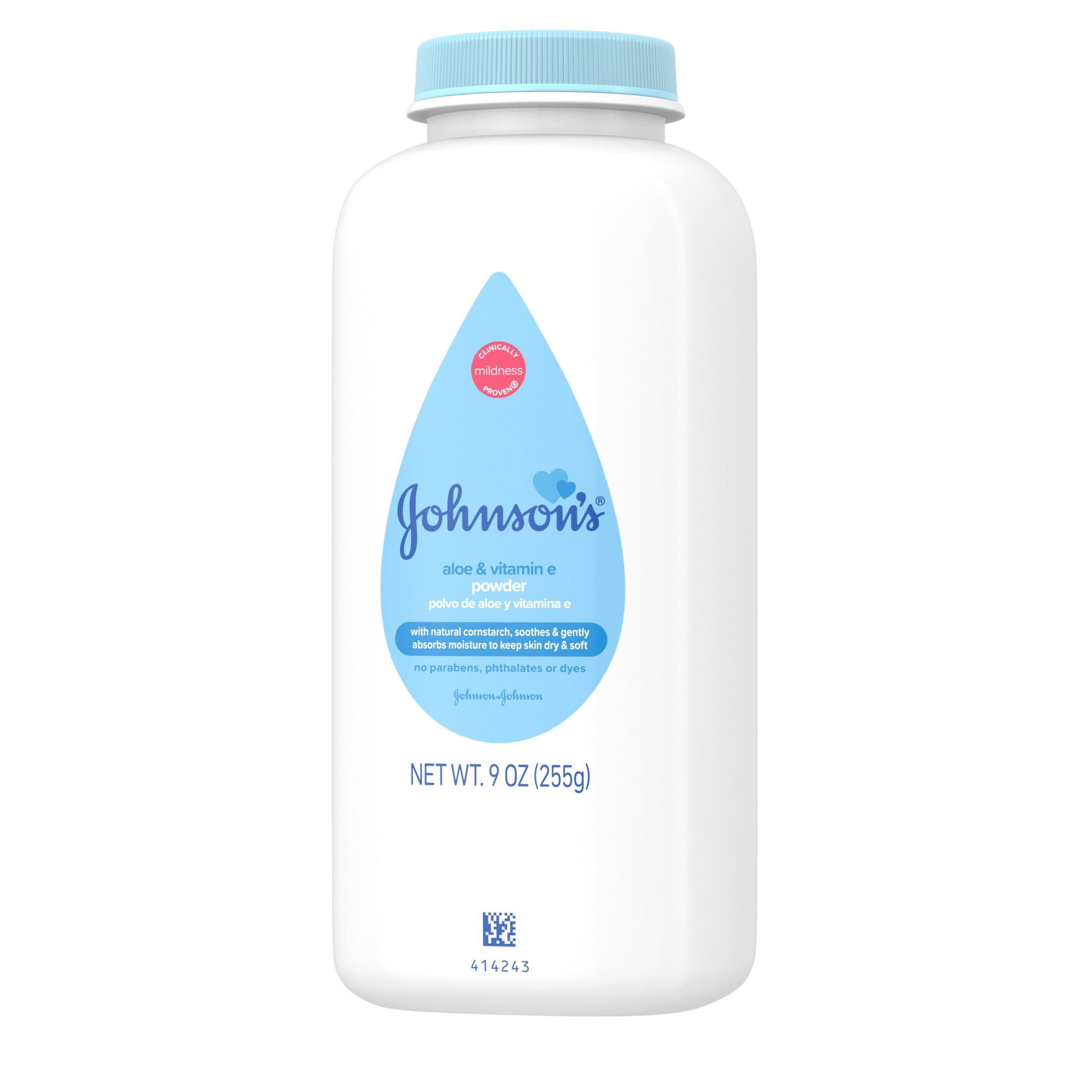 Johnson's Cornstarch Baby Powder with Aloe & Vitamin E, 9 oz