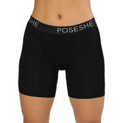 POSESHE Women's Boxer Underwear, Plus Size Boyshorts Panties 6/8" Inseam