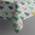 thumbnail image 4 of Gray Christmas Tree Pattern Rectangle Tablecloth 60"x120",Waterproof Polyester Rectangle Table Cloth, Wipeable Spillproof Polyester Tablecloth for Dining, Camping, Indoor and Outdoor, 4 of 6