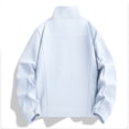 thumbnail image 4 of Mifsaly Womens Softshell Jacket Full Zip Stand Collar Windbreaker Long Sleeve Casual Outdoor Coat with Zipper Pockets Light Blue,S, 4 of 9