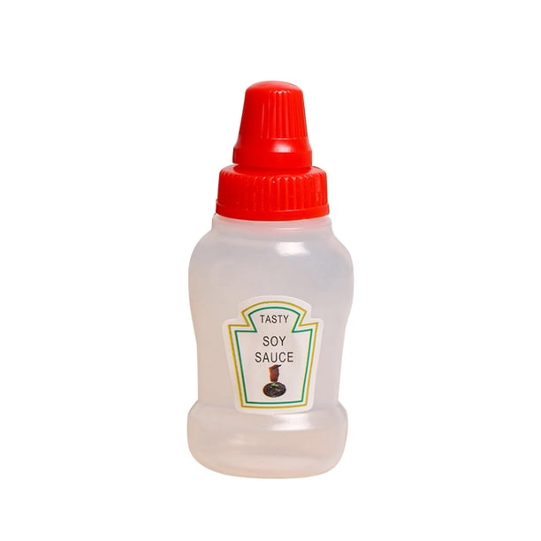 Mini botella de condimento vacía multifuncional con tapa Mini botella de ketchup de tomate soja