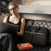 BAGSMART 17.3 Laptop Bag Briefcase, Computer Messenger Bag, Business Work Travel Laptop Shoulder Bag, Carrying Handbag Laptop Sleeve Case for Women & Men, Black