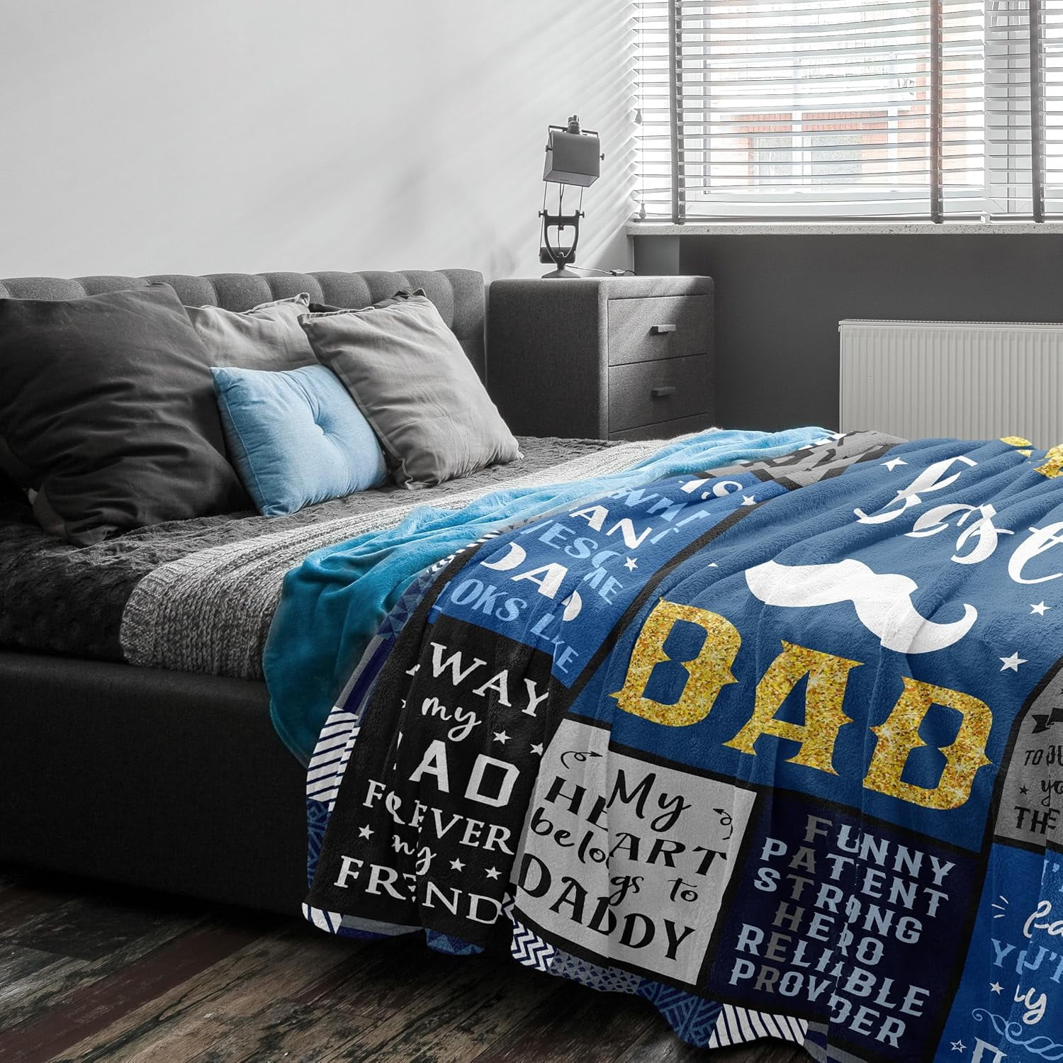 Dad Birthday Gift from Daughter/Son, Gifts for Dad Blanket, Gifts for Father's Day, Christmas, Retired, Thanksgiving