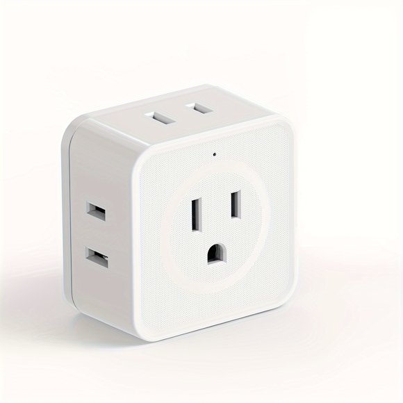 MesaSe 1pc/2pcs 5-Outlet Multi-Plug Splitter with Side Outlet Travel Cruise Office Dorm Essentials