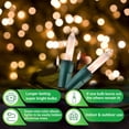 thumbnail image 2 of Christmas String Lights 300 Count - Incandescent Mini Clear Warm Christmas Light - 62 Feet Light String - Christmas Tree Lights - Indoor & Outdoor Christmas Decorations, 2 of 8