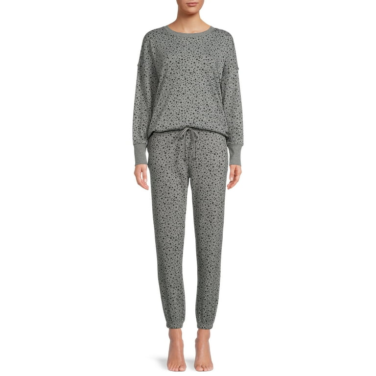 Secret Treasures Women s and Women s Plus Sleep Top and Cuffed Pants 2 Piece Walmart