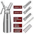 thumbnail image 3 of 500ML Aluminium Whipped Cream Dispenser with 3 Nozzles - Cream Charger Dispenser for Cake Cheese Dessert, 3 of 5