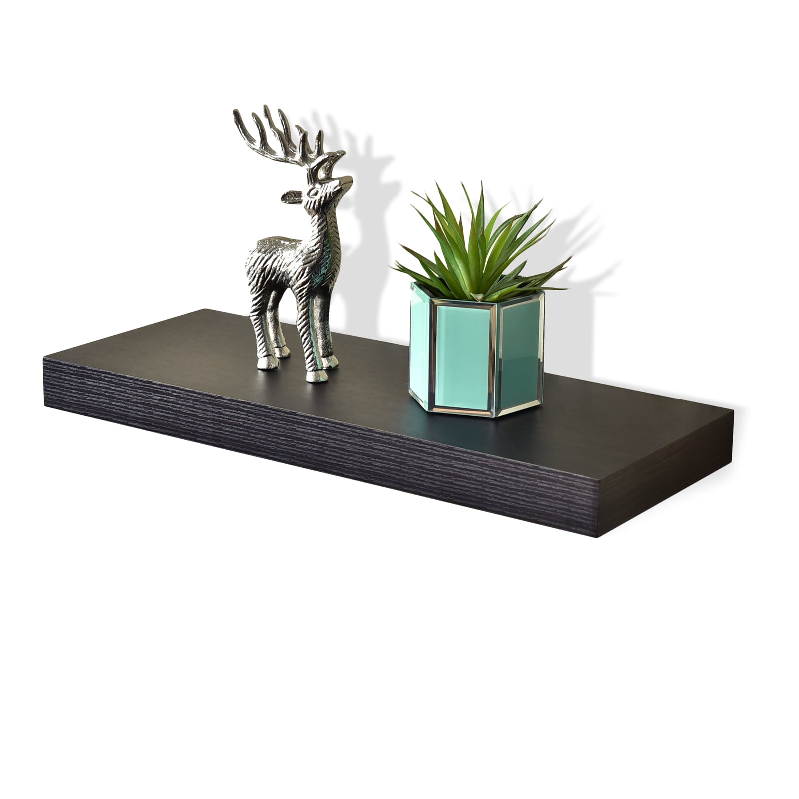 WELLAND 24 inch Mission Floating Shelves Wall Mounted Shelves Display