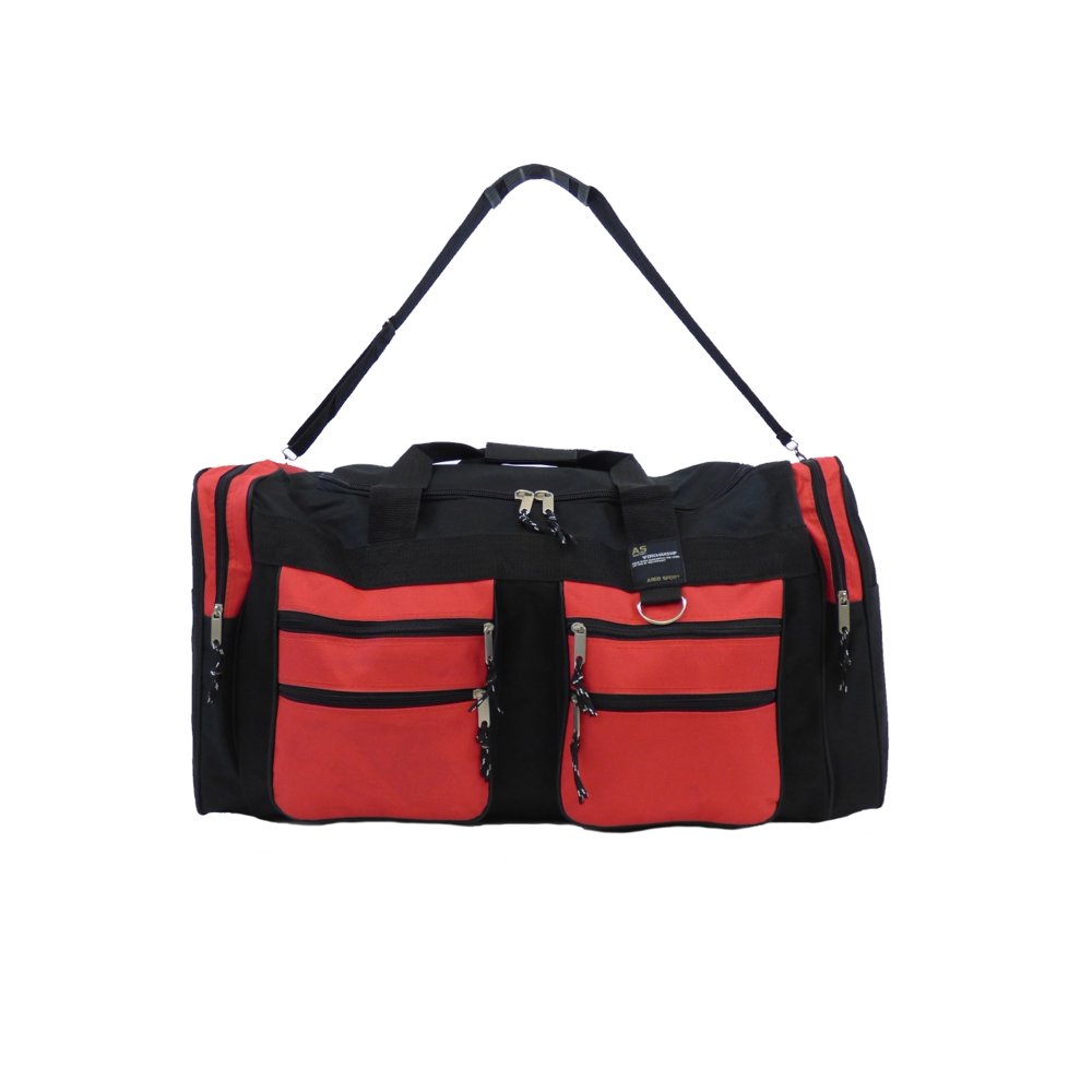 Argo Sport DualTone 22 in. Black/Red Duffel Bag with Shoulder Strap