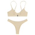 thumbnail image 3 of Bañador tipo bikini SherryDC para mujer, acolchado, color beige, 3 of 3