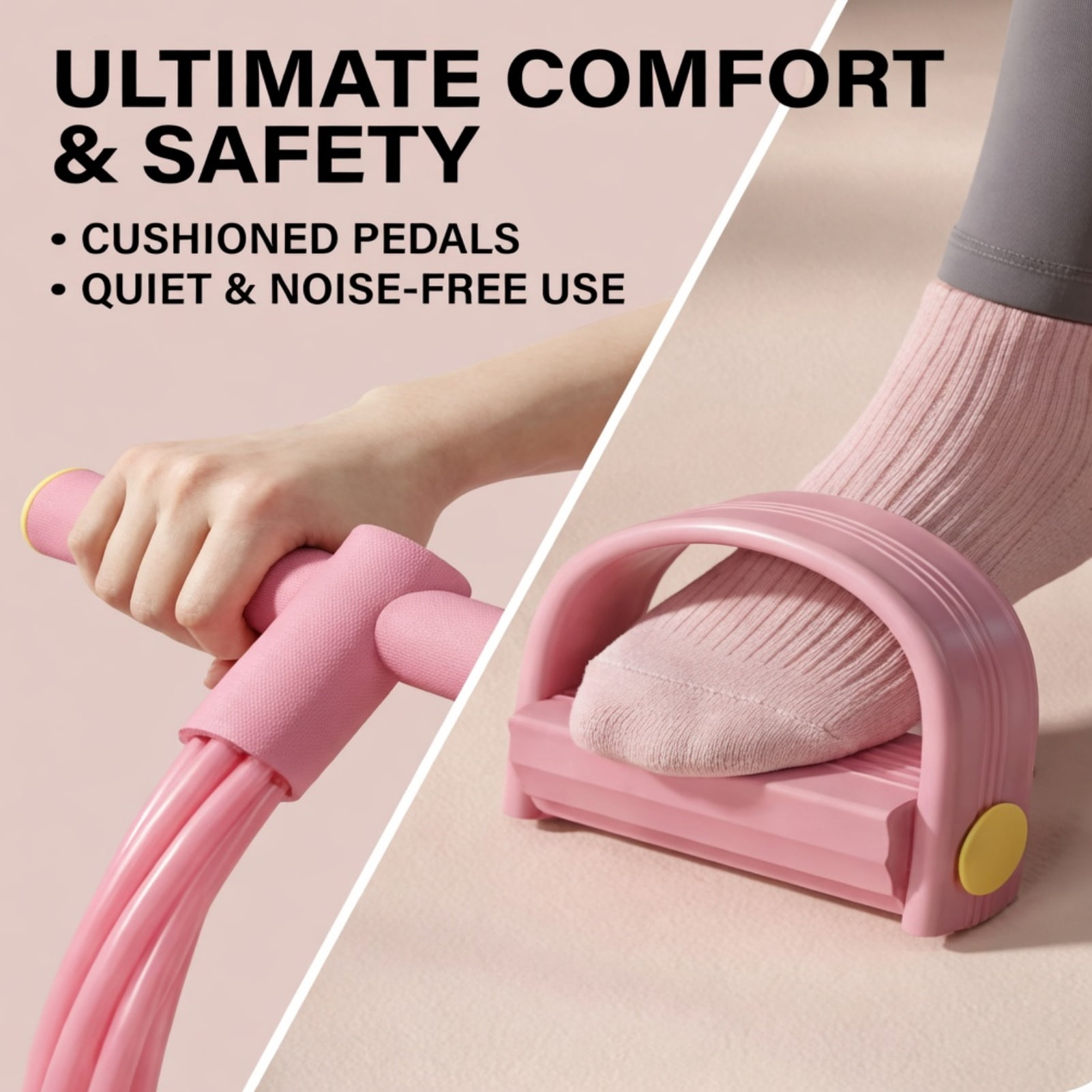 3 in 1 Multifunction Pedal Resistance Band, Foot-Loop Resistance Band, Flexible Resistance Design and Detachable Handles, Portable and Compact Structure, Ideal for Beginners to Practice