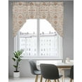 thumbnail image 5 of Vintage Boho Kitchen Curtains Swag Valance for Windows/Bathroom/Cafe, Retro Southwestern Ethnic Mexican Floral Rod Pocket Drape Panel Swag Curtains Valance for Bedroom/Living Room 56"x36", 5 of 6
