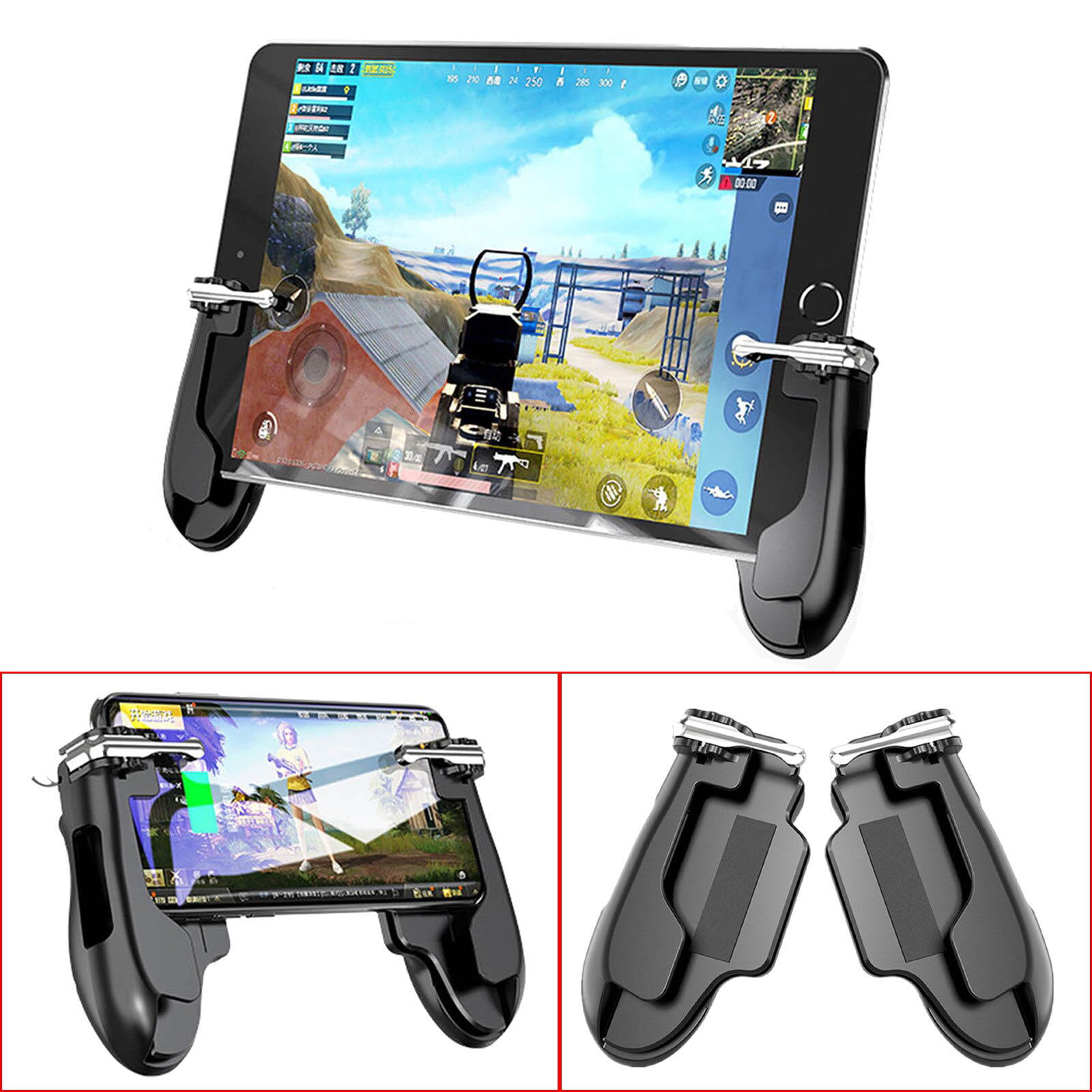 H2 Pubg Mobile Gamepad Gaming Trigger Shooter Controller For Ipad