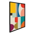 thumbnail image 2 of Kate and Laurel Sylvie Mid Century Modern Pattern Framed Canvas Wall Art by Rachel Lee of My Dream Wall, 23x33 Black, Colorful Abstract Art Print for Wall, 2 of 6