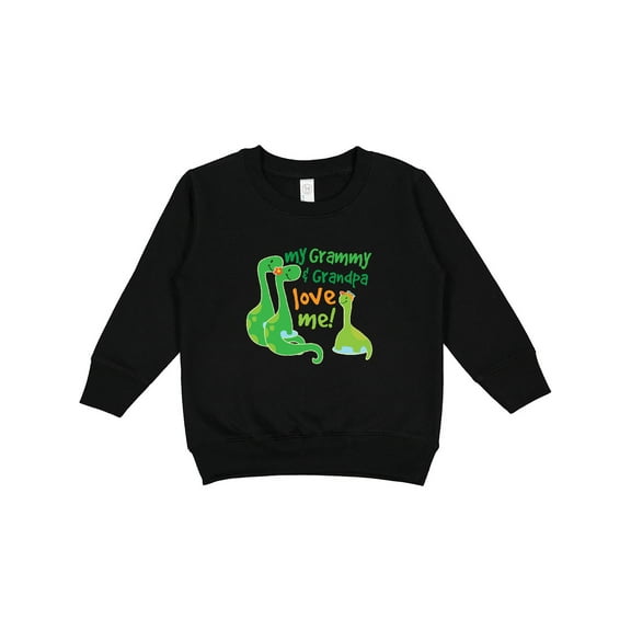 Inktastic My Grammy and Grandpa Love Me Grandson Dinosaur Toddler Sweatshirt