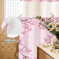 thumbnail image 3 of No Hook Shower Curtain, Cherry Blossom Shower Curtains for Bathroom with See Through Top Window, Gradient Tree Pink Flower Plant Waterproof & Washable Bath Curtain Extra Long 72"x84", 3 of 9