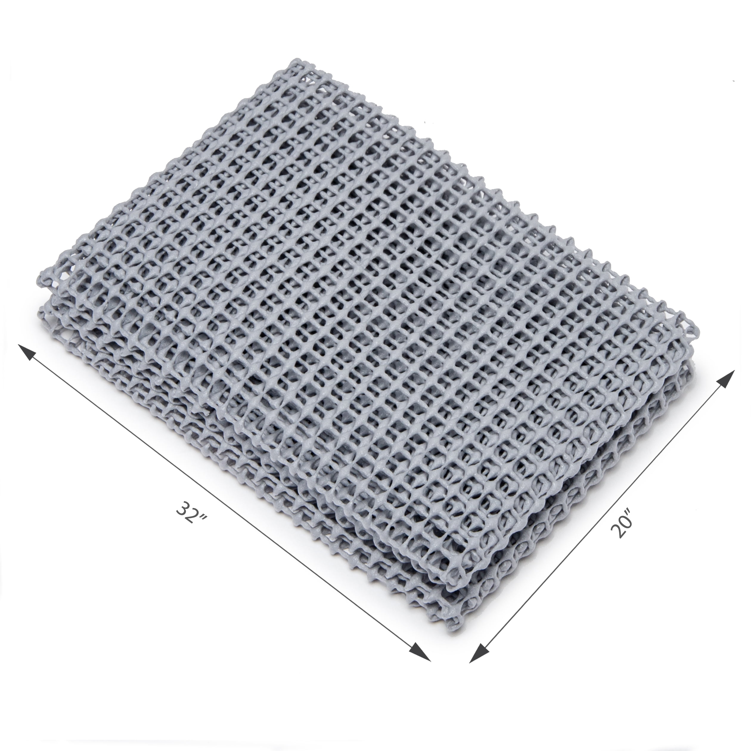 (2 pack) Mainstays Non-Skid Non-Slip Rug Pad, Gray, 2' x 3'